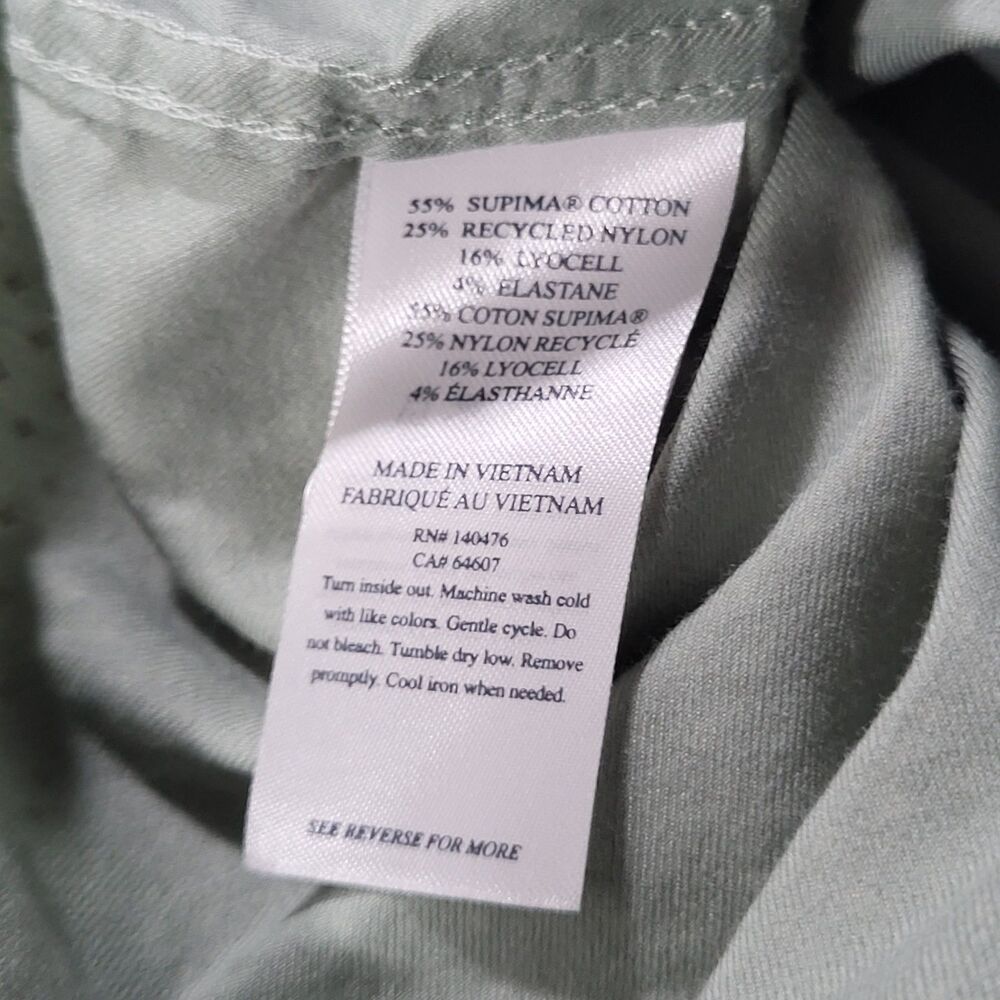 Faherty The Movement Shirt Mens XL Green Diamond Geo Performance Stretch Button - Picture 9 of 11